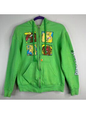 Angry Beavers Vintage Hoodie Jacket Medium Nickelodean Hip Hop Urban Chic Zip